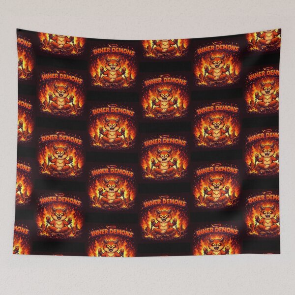 Item preview, Inner Demons – Retro Devil Fox Dark Humor Aesthetic Shirt designed and sold by Tookiester.
