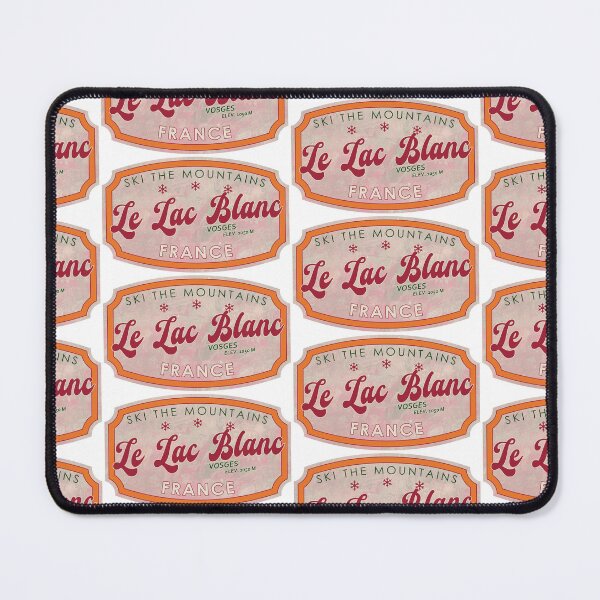 Item preview, Le Lac Blanc, France, Vosges, Ski, textured skiing badge designed and sold by Wanderful-roads.