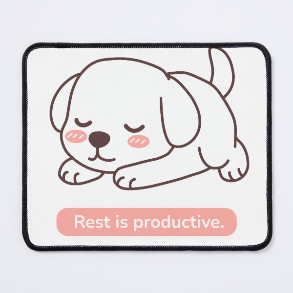Item preview, Rest Is Productive Dog Sticker designed and sold by MoonlightEleven.