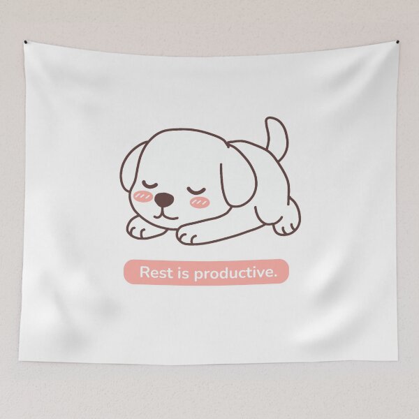 Item preview, Rest Is Productive Dog Sticker designed and sold by MoonlightEleven.