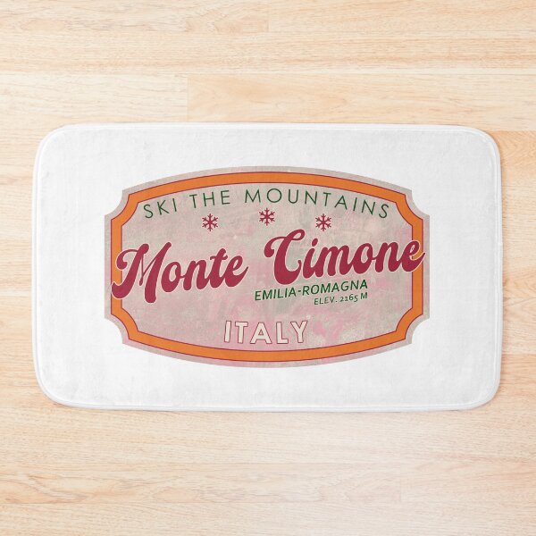 Item preview, Monte Cimone, Italy, Emilia-Romagna, Ski, textured skiing badge designed and sold by Wanderful-roads.