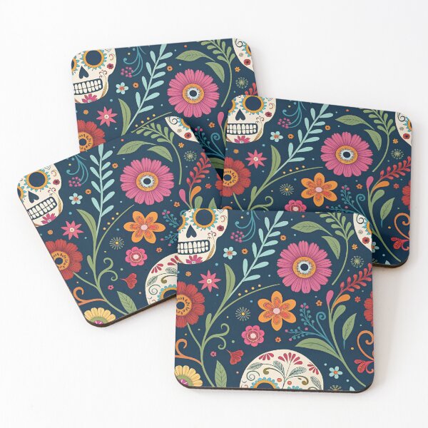 Item preview, Día de los Muertos Skulls Seamless Pattern designed and sold by Erik Visnievskij.