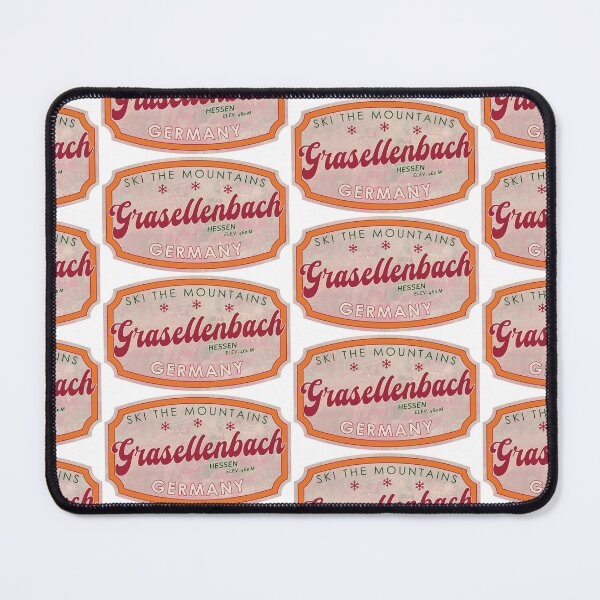 Item preview, Grasellenbach, Germany, Hessen, Ski, textured skiing badge designed and sold by Wanderful-roads.