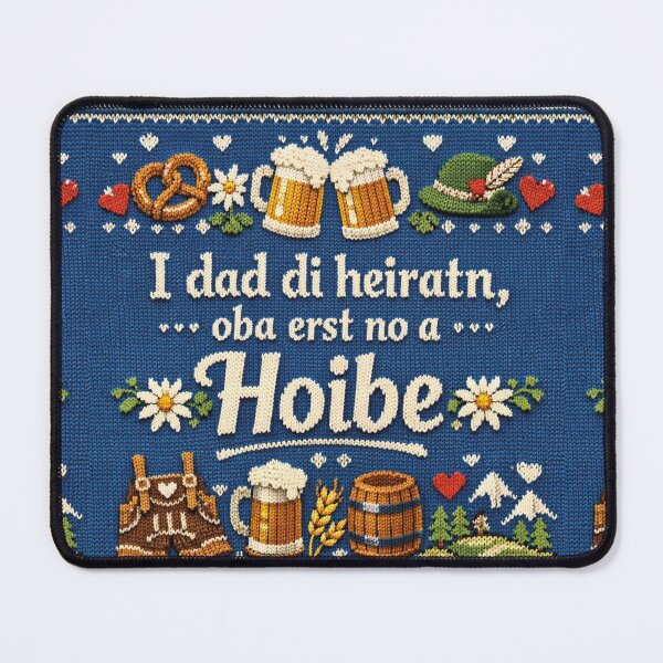 Item preview, Bavarian saying Hoibe (a type of beer) Wedding Knitwear look Traditional design designed and sold by Mauswohn.