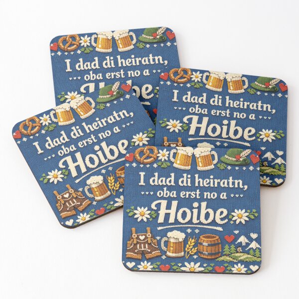 Item preview, Bavarian saying Hoibe (a type of beer) Wedding Knitwear look Traditional design designed and sold by Mauswohn.