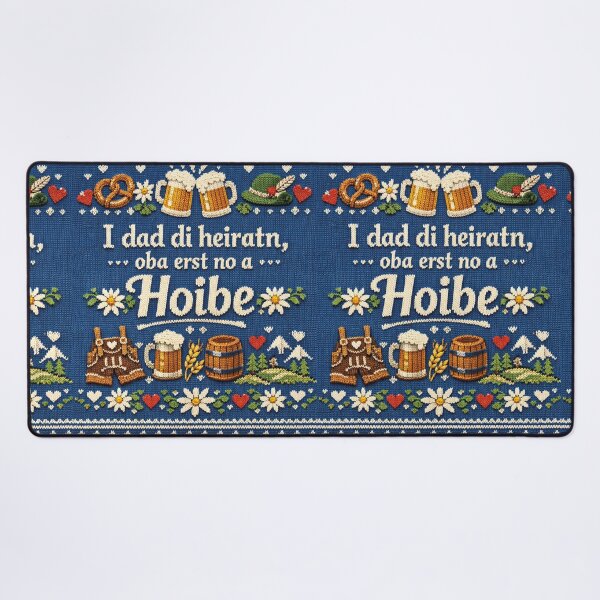 Item preview, Bavarian saying Hoibe (a type of beer) Wedding Knitwear look Traditional design designed and sold by Mauswohn.