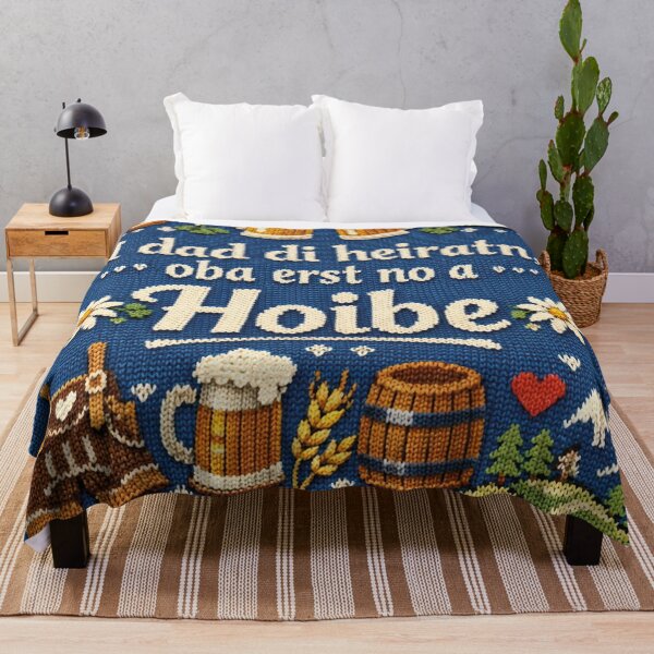 Item preview, Bavarian saying Hoibe (a type of beer) Wedding Knitwear look Traditional design designed and sold by Mauswohn.