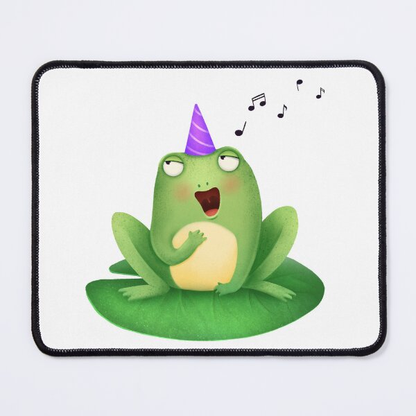 Item preview, Character green frog sings a song designed and sold by PrettyElk.