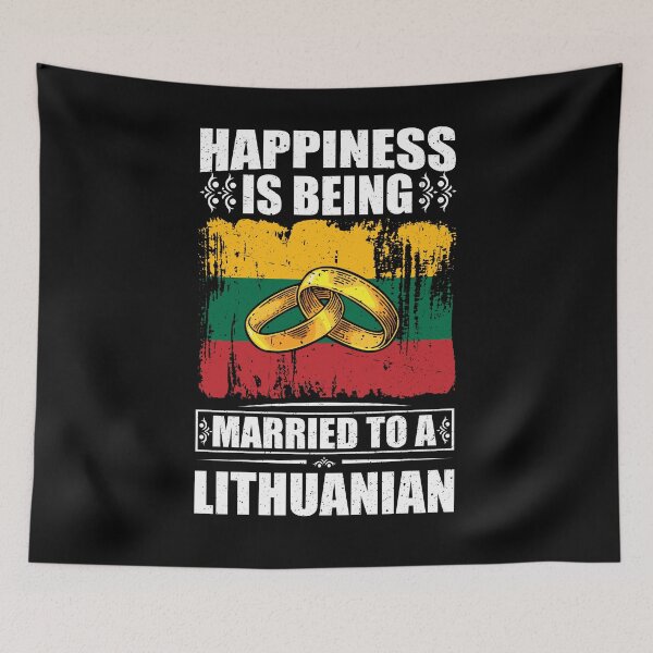 Item preview, Happiness Is Being Married To A Lithuanian  designed and sold by GabbyKash.