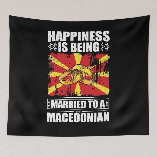 Item preview, Happiness Is Being Married To A Macedonian  designed and sold by GabbyKash.