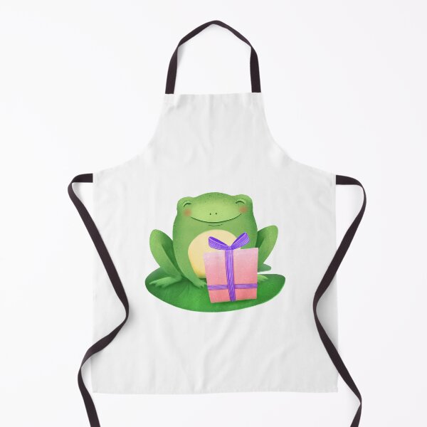 Item preview, Green frog with a birthday present designed and sold by PrettyElk.