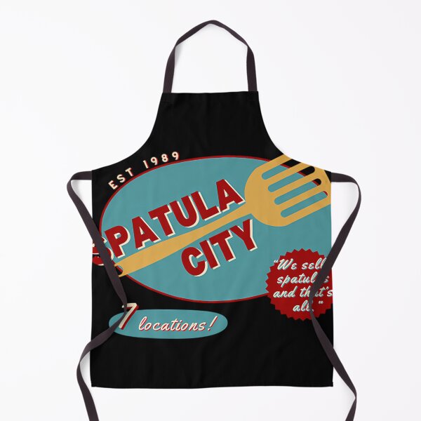 Aperçu de l'œuvre Logo rétro de Spatula City créée et vendue par Artistic Vibes Art.