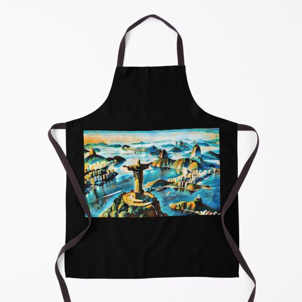 Item preview, RIO DE JANEIRO VIBRANT ART | Christ the Redeemer Impressionist Painting | Brazil Cityscape Panorama designed and sold by SergioMiklos.
