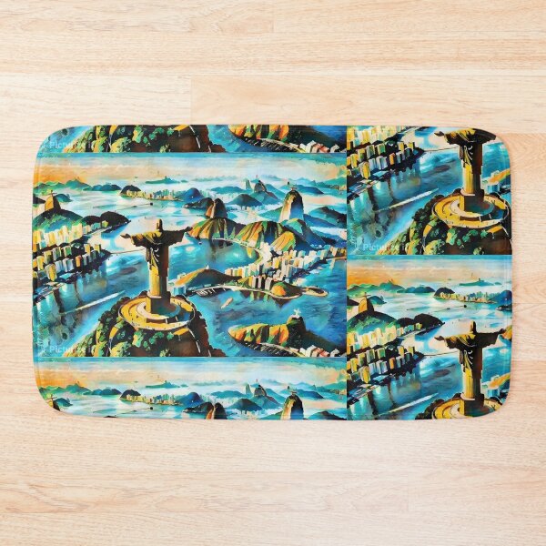 Item preview, RIO DE JANEIRO VIBRANT ART | Christ the Redeemer Impressionist Painting | Brazil Cityscape Panorama designed and sold by SergioMiklos.