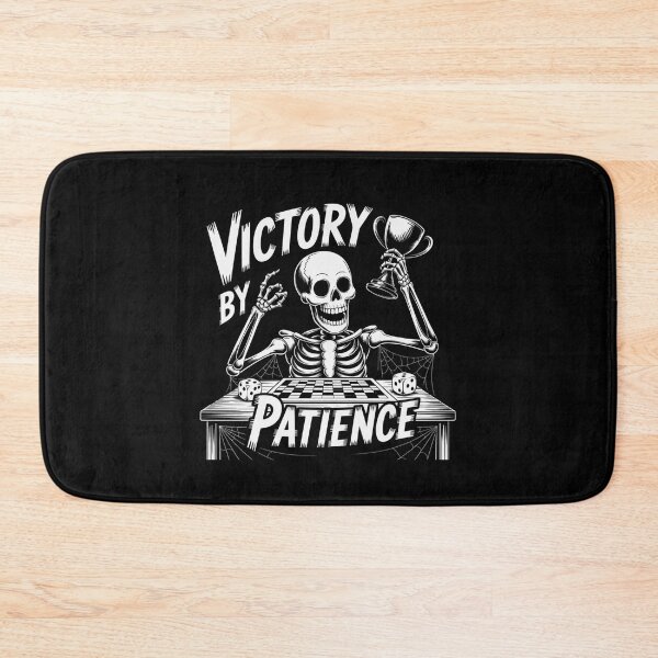 Item preview, Victory by patience skleleton funny quote designed and sold by EmsiPrintVault.