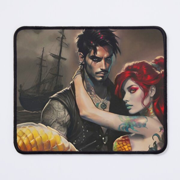 Item preview, Dark Mermaid Pirate Romance Poster designed and sold by DudasAmiles.