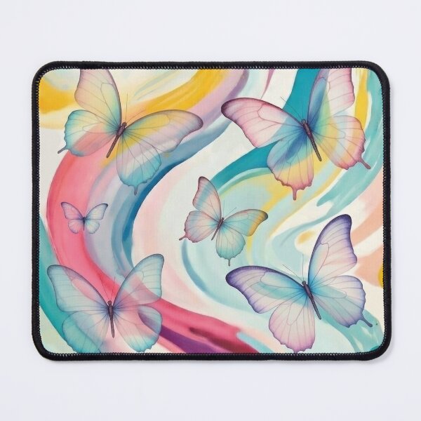 Item preview, Pastel Butterfly Swirl Abstract Watercolor Art designed and sold by Foxglovers Studio .