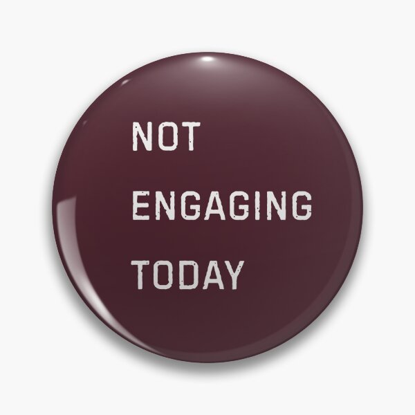 Item preview, Not Engaging Today – Minimal Introvert Humour T-Shirt White Text designed and sold by Studio Jojo.