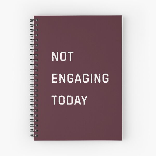 Item preview, Not Engaging Today – Minimal Introvert Humour T-Shirt White Text designed and sold by Studio Jojo.