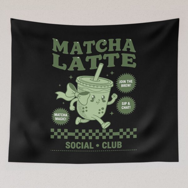 Item preview, Matcha Latte Social Club Funny Green Matcha Tea designed and sold by LuminOrb.