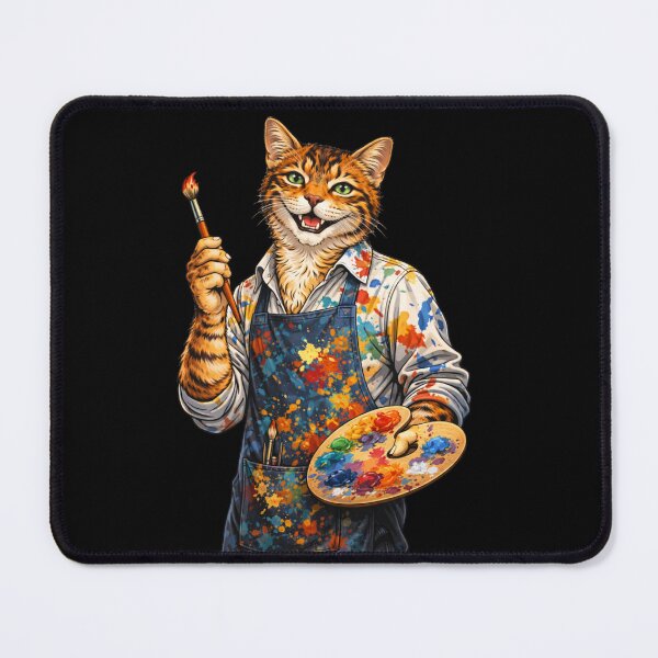 Item preview, Artist Tabby Cat Painting – Creative Lifestyle Animal Illustration designed and sold by ColorSplash123.