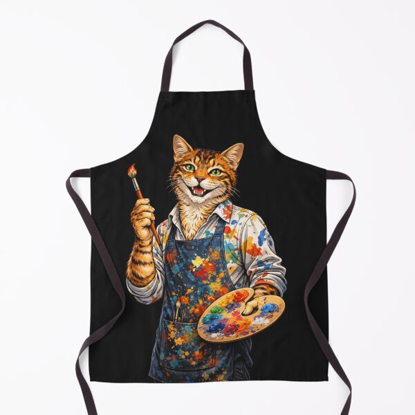Item preview, Artist Tabby Cat Painting – Creative Lifestyle Animal Illustration designed and sold by ColorSplash123.