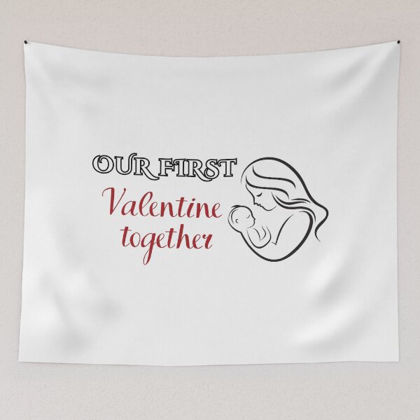 Item preview, Valentin day quote: Our first Valentine together designed and sold by PTB Art Design.