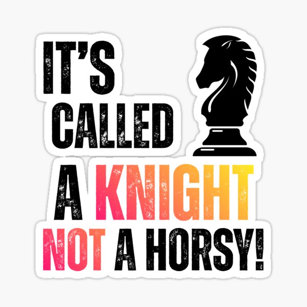 Autocollant C'est un Cavalier, Pas un Cheval | Sticker Humour Echecs | Decal Coach