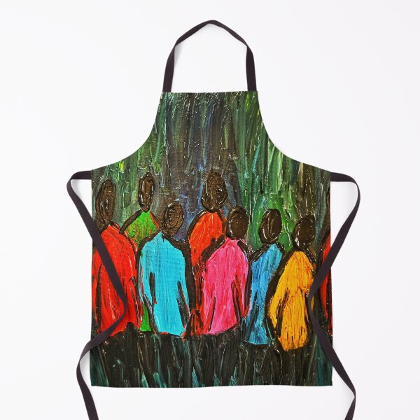 Item preview, Colorful Gathering - Abstract Impasto Textured Figures designed and sold by WimziRides.