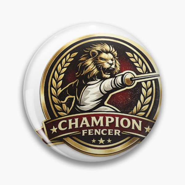 Item preview, Lion Champion Fencer designed and sold by ChillCharmStudio.