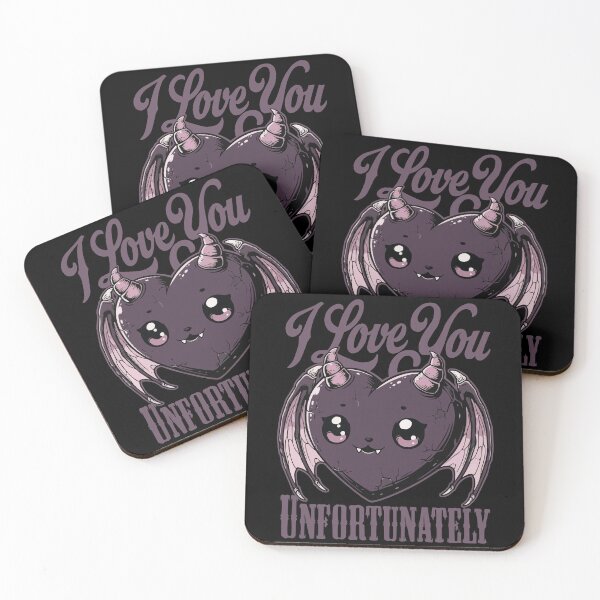 Item preview, I Love You Unconditionally – Cute Dark Love Heart Illustration designed and sold by OuSfian1.