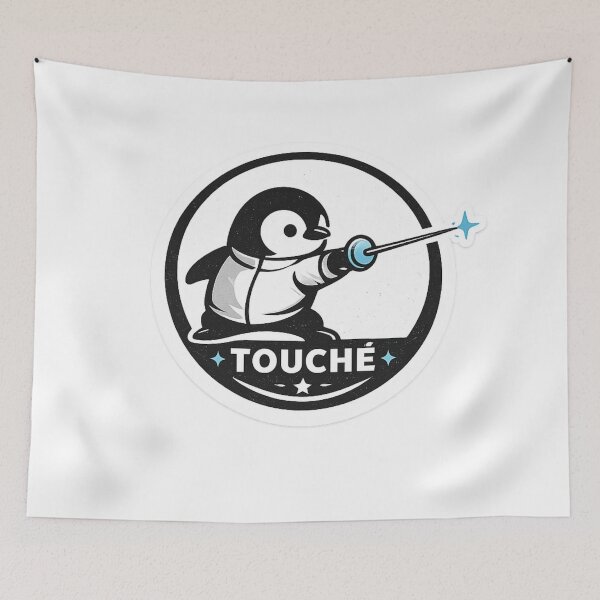 Item preview, Penguin Touché designed and sold by ChillCharmStudio.