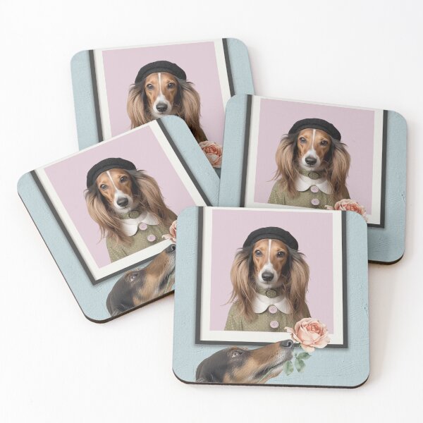 Item preview, Saluki in Love,giving a Rose designed and sold by FlowerFolie.