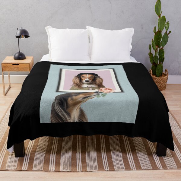 Item preview, Saluki in Love,giving a Rose designed and sold by FlowerFolie.