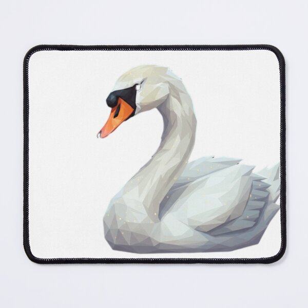 Item preview, Geometric White Swan - Elegant Low Poly Wildlife designed and sold by Droosam.