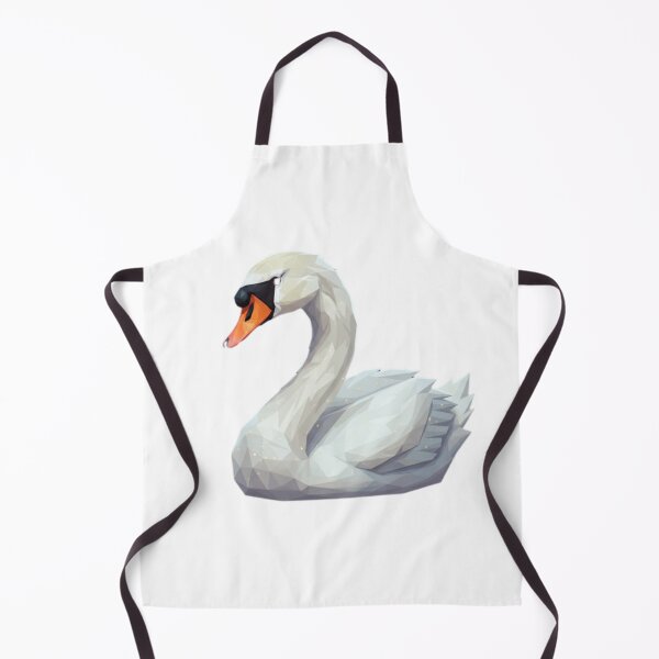 Item preview, Geometric White Swan - Elegant Low Poly Wildlife designed and sold by Droosam.