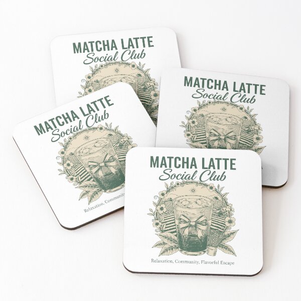 Artikelvorschau, Matcha Latte Social Club Green Tea Matcha Lover entworfen und verkauft von LuminOrb.