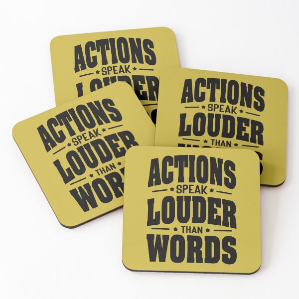 Item preview, Actions Speak Louder Than Words – Bold Motivational Typography Quote designed and sold by alijun.