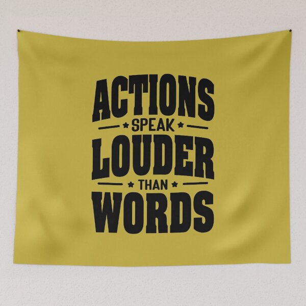 Item preview, Actions Speak Louder Than Words – Bold Motivational Typography Quote designed and sold by alijun.
