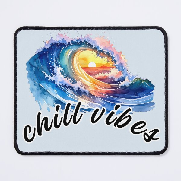 Item preview, Dance of the wave at sunset, wave in watercolor chill vibes designed and sold by LiskoDesign.