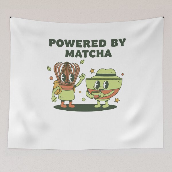 Item preview, Powered By Matcha Green Tea Funny Matcha Lover designed and sold by LuminOrb.