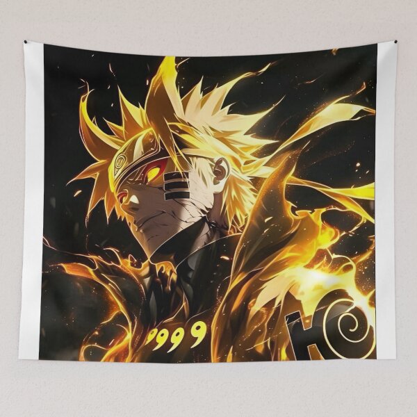 Item preview, Golden Flame Ninja Warrior Anime Art designed and sold by Dyan4.