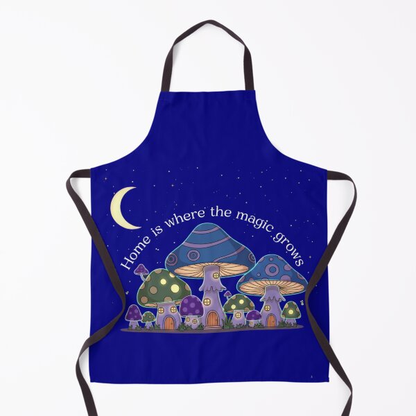 Item preview, Magic Mushroom Night Village – Dark Forest Moon & Stars designed and sold by OddballObjects.