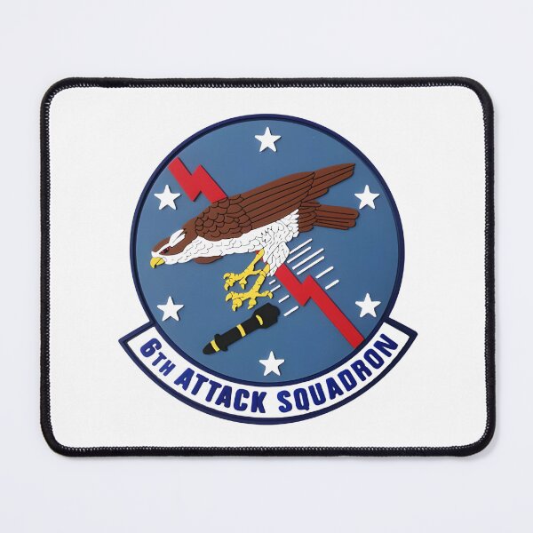 Item preview, Official Emblem of the 6th Attack Squadron featuring Diving Hawk and Lightning Bolt designed and sold by CharlieDesings.