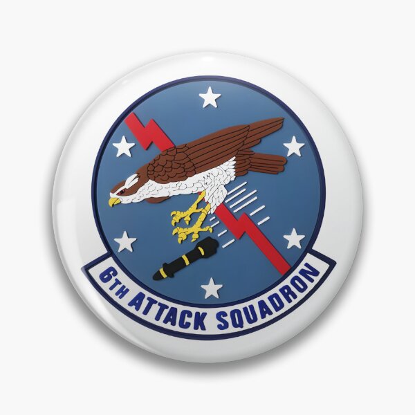 Item preview, Official Emblem of the 6th Attack Squadron featuring Diving Hawk and Lightning Bolt designed and sold by CharlieDesings.