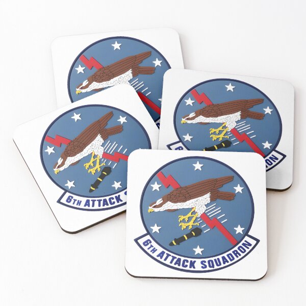 Item preview, Official Emblem of the 6th Attack Squadron featuring Diving Hawk and Lightning Bolt designed and sold by CharlieDesings.