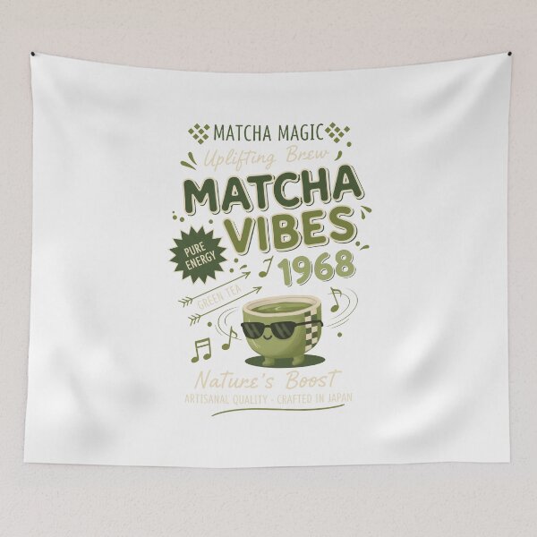 Item preview, Matcha Vibes 1968 Matcha Magic Uplifting Brew designed and sold by LuminOrb.
