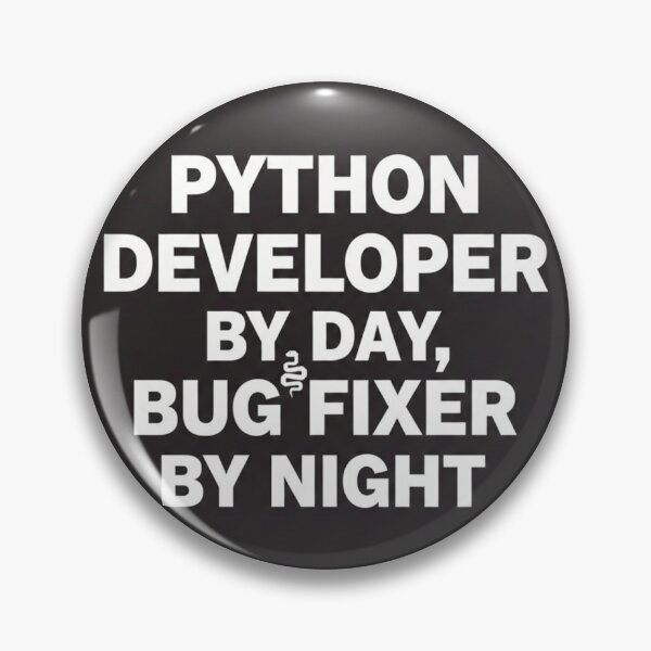 Item preview, Python Developer By Day Bug Fixer By Night Sticker | Coder Humor designed and sold by mdj96.