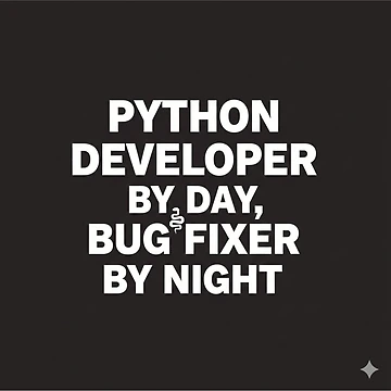 Artwork thumbnail, Python Developer By Day Bug Fixer By Night Sticker | Coder Humor by mdj96