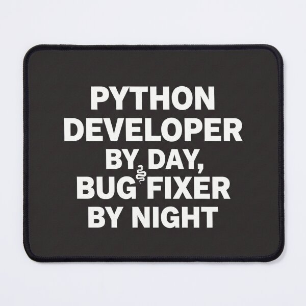 Item preview, Python Developer By Day Bug Fixer By Night Sticker | Coder Humor designed and sold by mdj96.